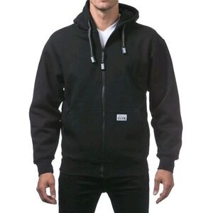 Pro Club Heavy Weight Zip Up Hoodie Black Large Sweatshirt Mens‎ L